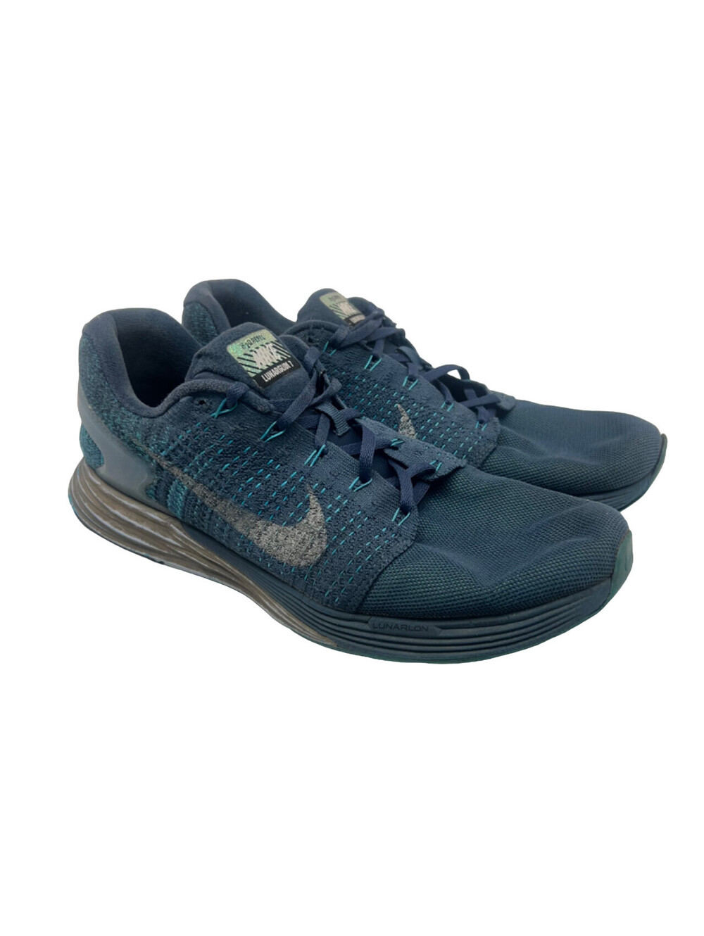 Nike Men's Lunarglide 7 Flash Squadron Athletic Shoes 803566-400 Blue Size 12M